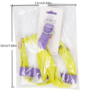 Rainbow Colorblock Anti-Escape Pet Harness Set - The Ultimate Solution for Your Pet's Safety and Style